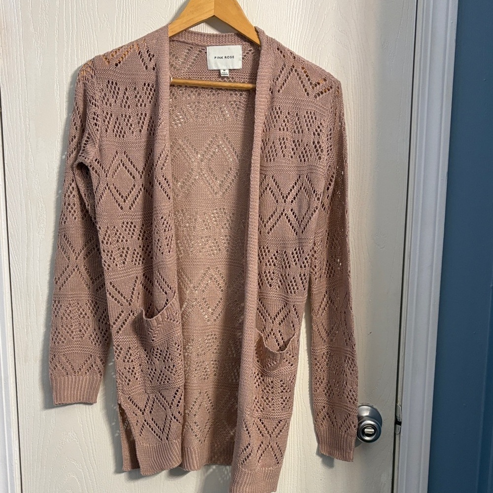 Pink Rose Women's Cardigan - Dusty Rose